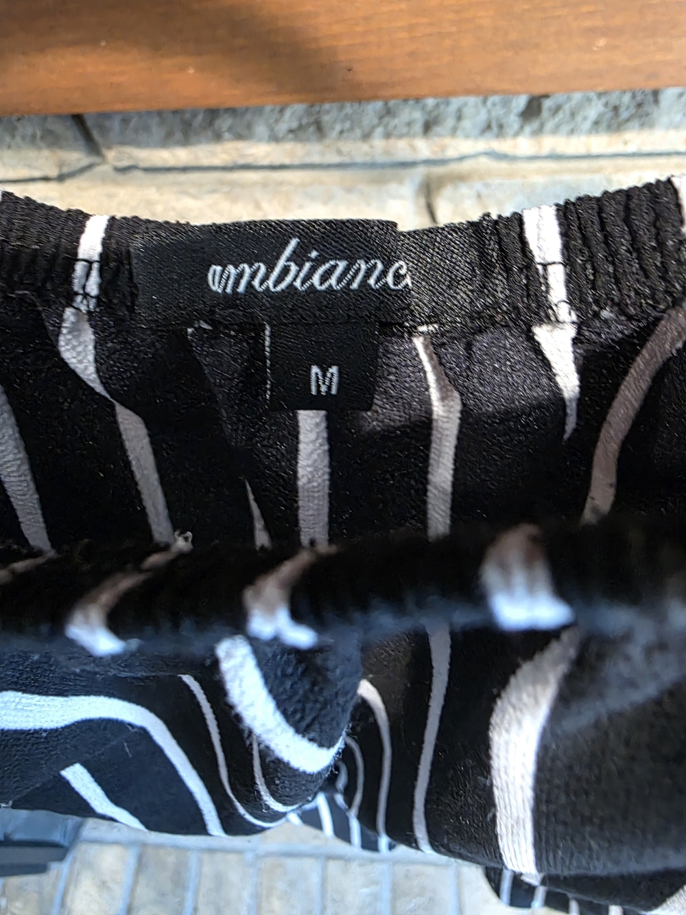 Ambiance Black and White Striped Short Romper - Picture 3 of 7